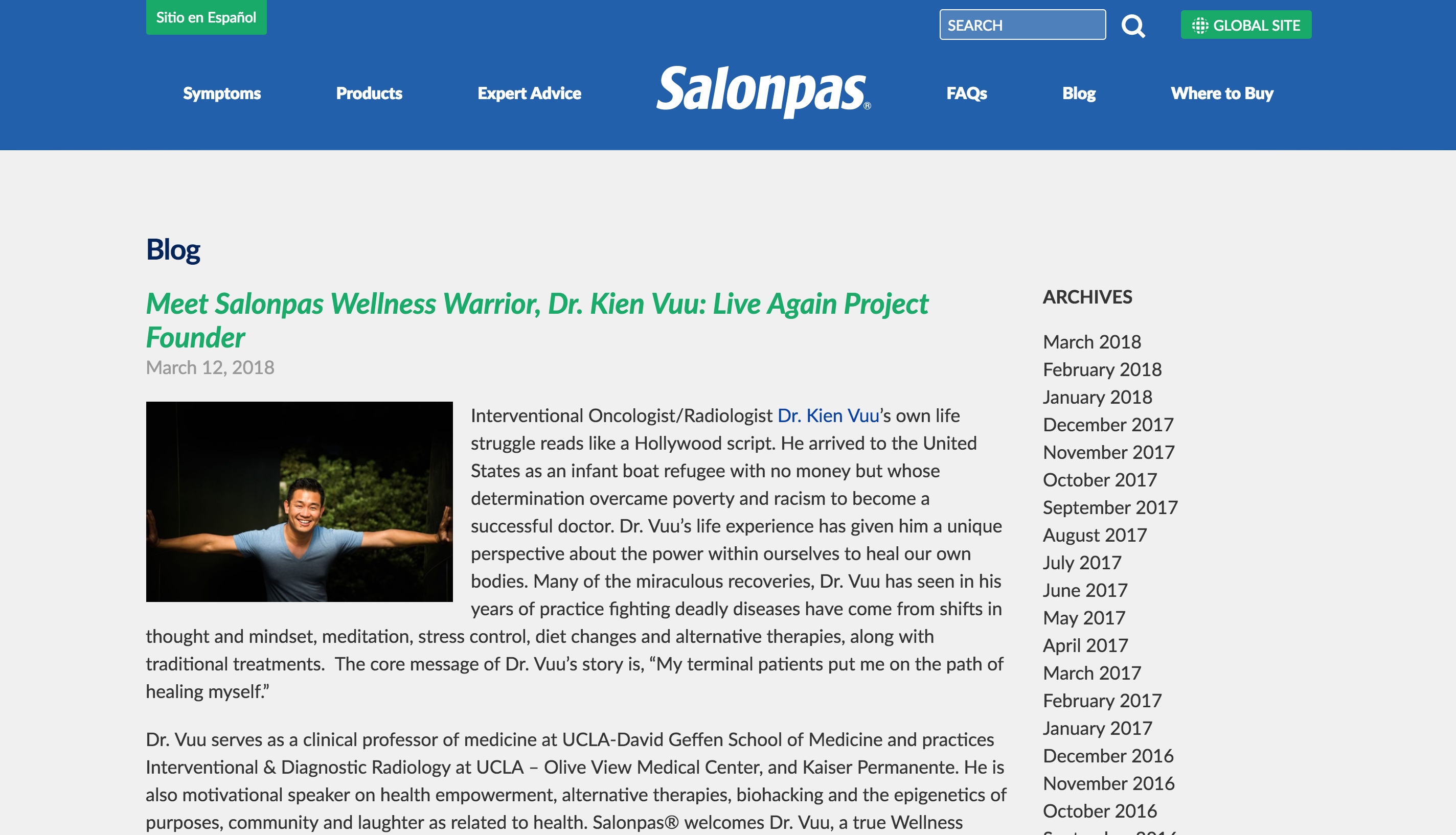 Dr. Vuu on Salonpas