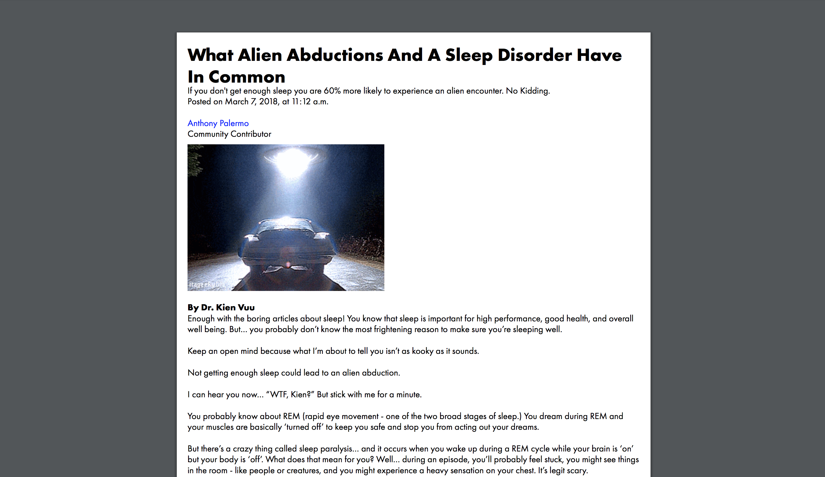 sleep disorder